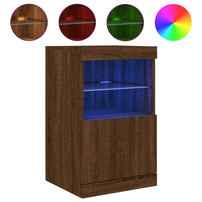 Servantă cu lumini LED, stejar maro, 41x37x67 cm - WALTI WALTI