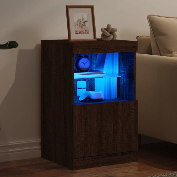 Servantă cu lumini LED, stejar maro, 41x37x67 cm - WALTI WALTI