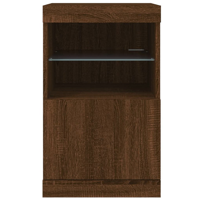 Servantă cu lumini LED, stejar maro, 41x37x67 cm - WALTI WALTI