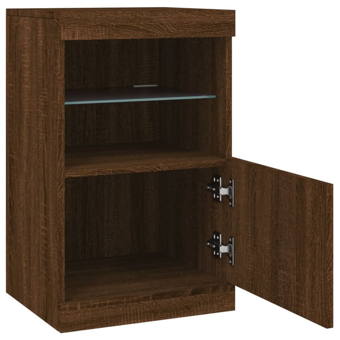 Servantă cu lumini LED, stejar maro, 41x37x67 cm - WALTI WALTI