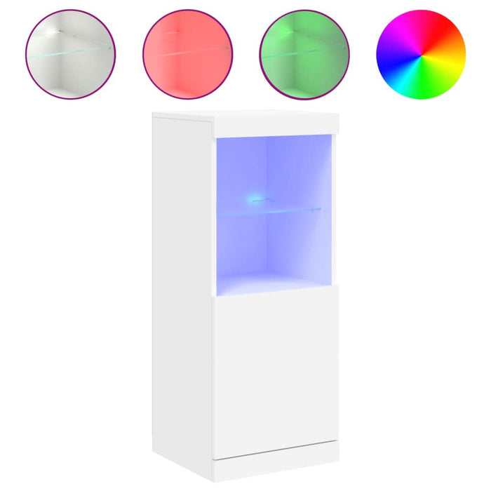 Servantă cu lumini LED, alb, 41x37x100 cm - WALTI WALTI