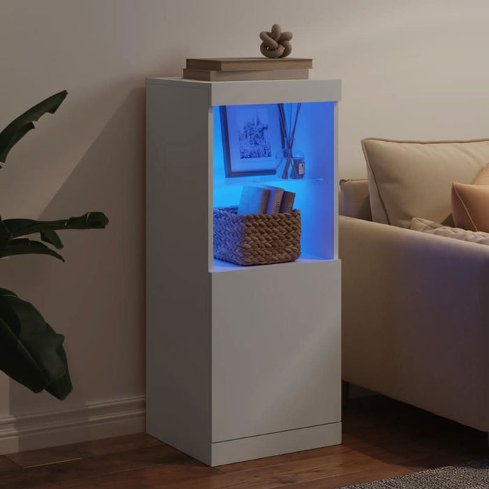 Servantă cu lumini LED, alb, 41x37x100 cm - WALTI WALTI