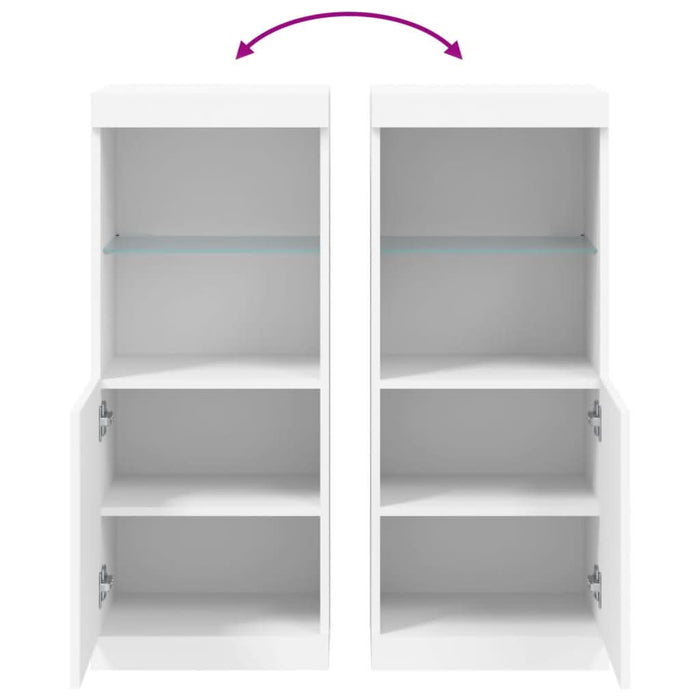 Servantă cu lumini LED, alb, 41x37x100 cm - WALTI WALTI