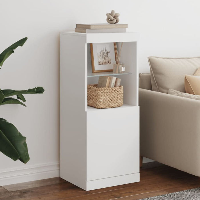 Servantă cu lumini LED, alb, 41x37x100 cm - WALTI WALTI