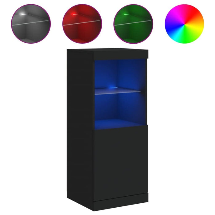 Servantă cu lumini LED, negru, 41x37x100 cm - WALTI WALTI