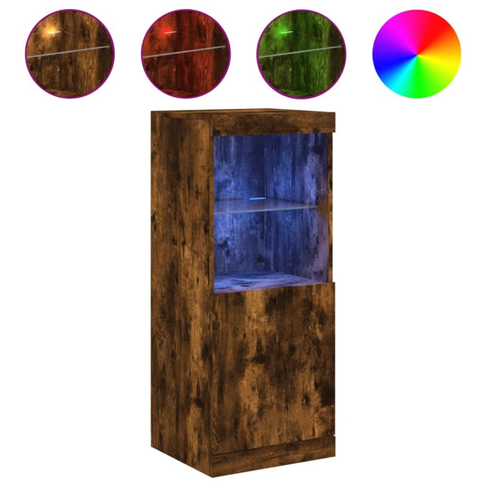 Servantă cu lumini LED, stejar fumuriu, 41x37x100 cm - WALTI WALTI
