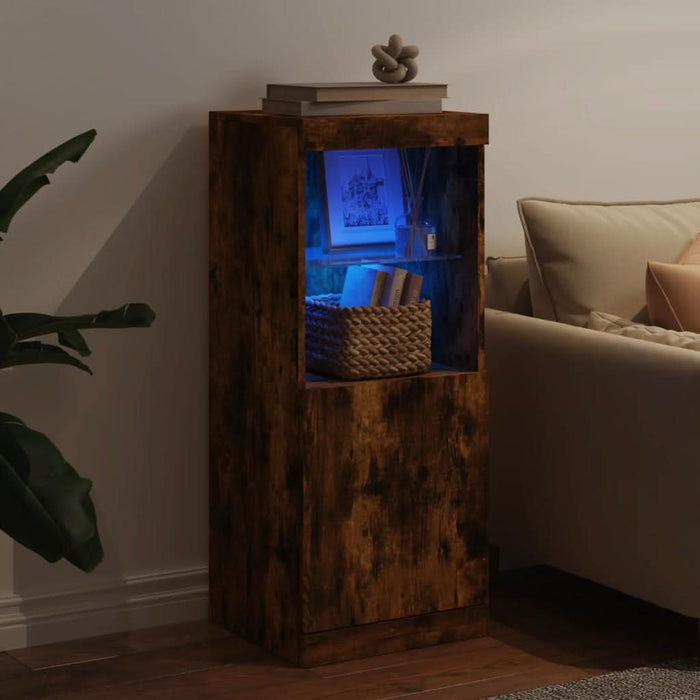 Servantă cu lumini LED, stejar fumuriu, 41x37x100 cm - WALTI WALTI