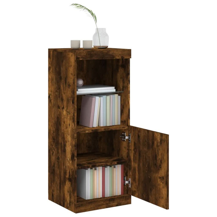 Servantă cu lumini LED, stejar fumuriu, 41x37x100 cm - WALTI WALTI