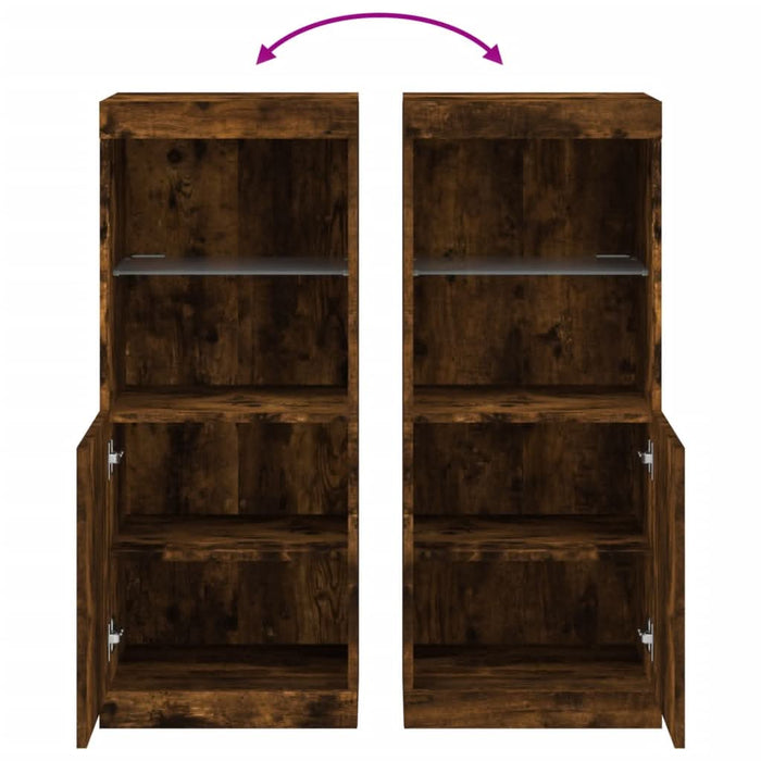Servantă cu lumini LED, stejar fumuriu, 41x37x100 cm - WALTI WALTI