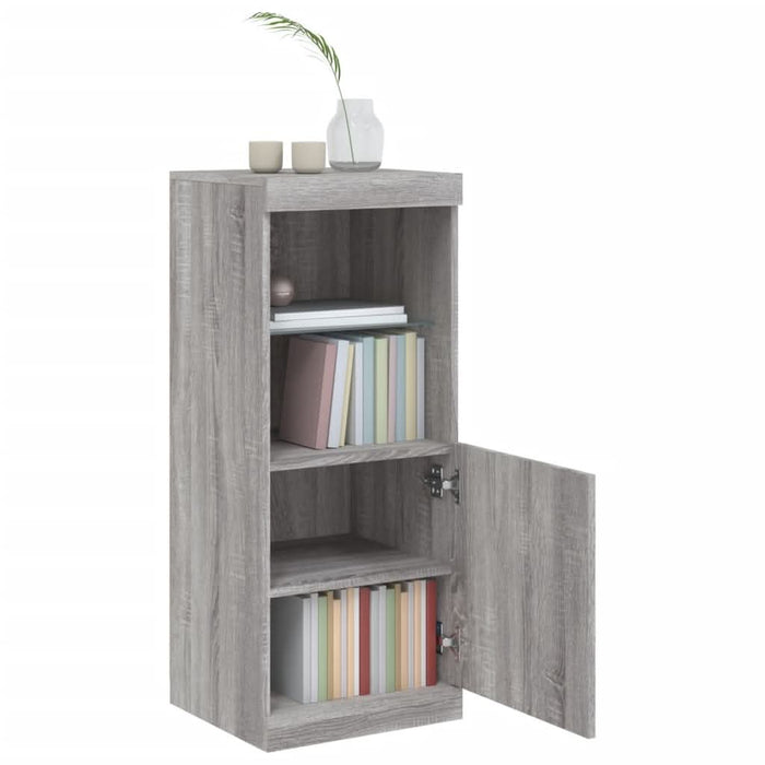 Servantă cu lumini LED, gri sonoma, 41x37x100 cm - WALTI WALTI
