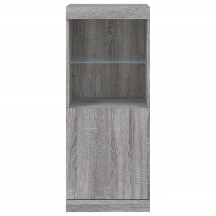 Servantă cu lumini LED, gri sonoma, 41x37x100 cm - WALTI WALTI