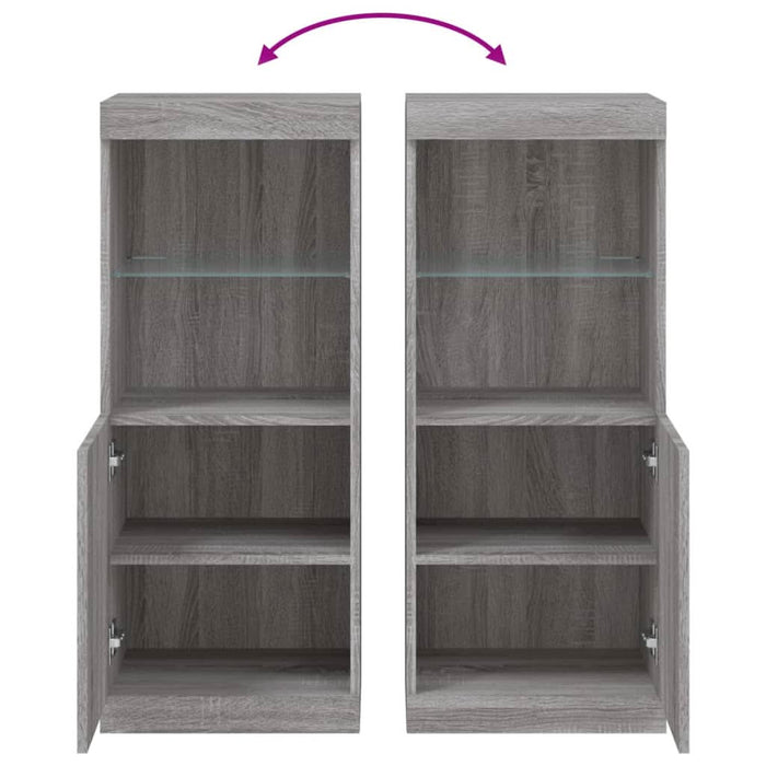 Servantă cu lumini LED, gri sonoma, 41x37x100 cm - WALTI WALTI