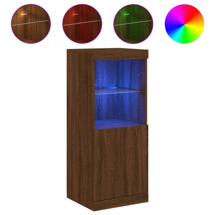 Servantă cu lumini LED, stejar maro, 41x37x100 cm - WALTI WALTI