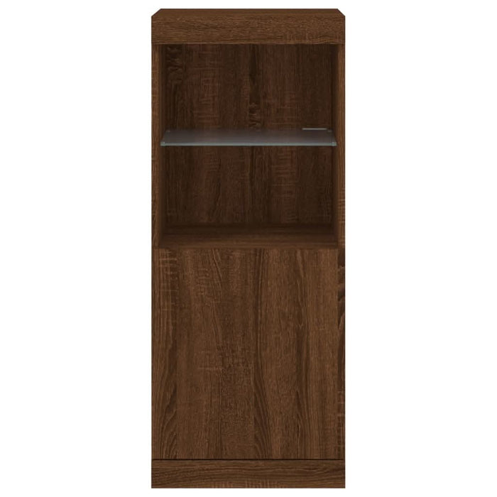 Servantă cu lumini LED, stejar maro, 41x37x100 cm - WALTI WALTI