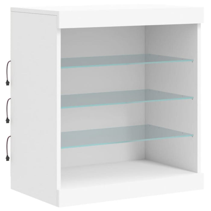 Servantă cu lumini LED, alb, 60,5x37x67 cm - WALTI WALTI