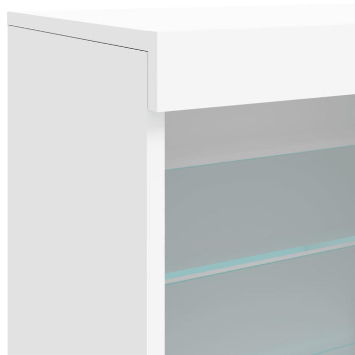 Servantă cu lumini LED, alb, 60,5x37x67 cm - WALTI WALTI
