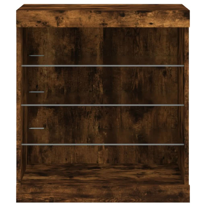Servantă cu lumini LED, stejar fumuriu, 60,5x37x67 cm - WALTI WALTI