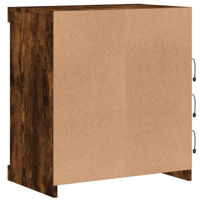 Servantă cu lumini LED, stejar fumuriu, 60,5x37x67 cm - WALTI WALTI