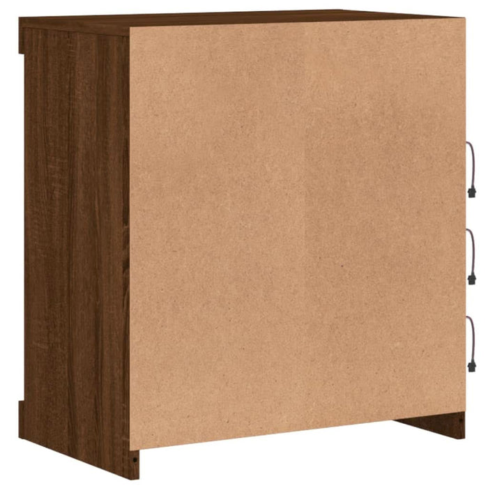 Servantă cu lumini LED, stejar maro, 60,5x37x67 cm - WALTI WALTI