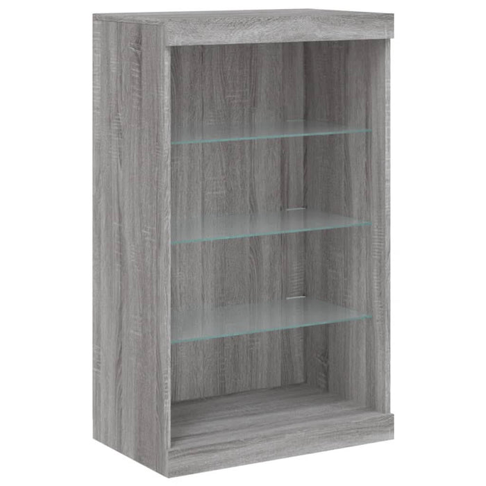 Servantă cu lumini LED, gri sonoma, 60,5x37x100 cm - WALTI WALTI