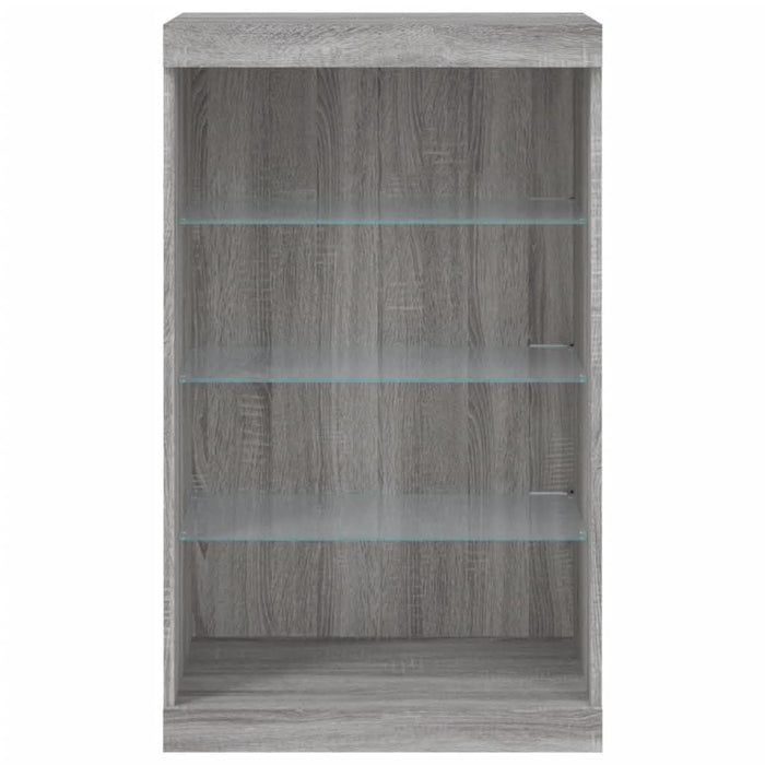 Servantă cu lumini LED, gri sonoma, 60,5x37x100 cm - WALTI WALTI