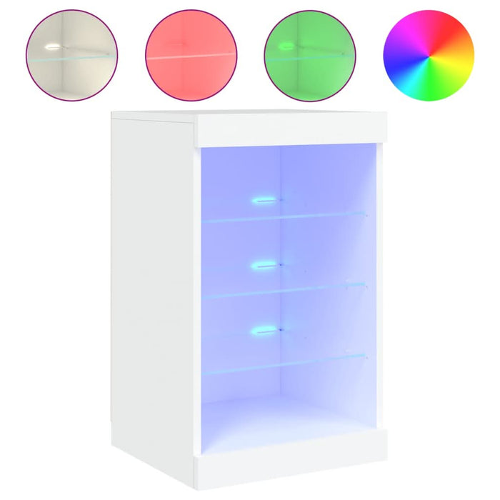 Servantă cu lumini LED, alb, 41x37x67 cm - WALTI WALTI