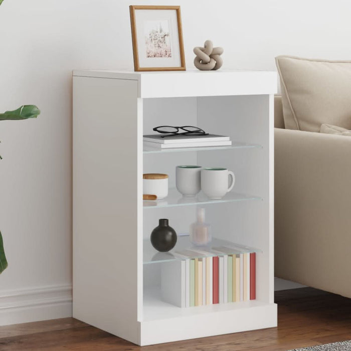 Servantă cu lumini LED, alb, 41x37x67 cm - WALTI WALTI