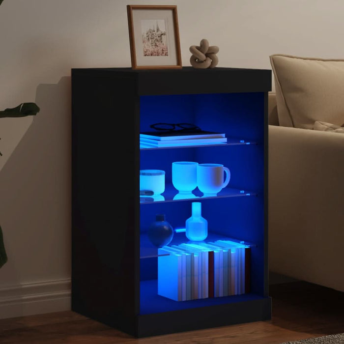 Servantă cu lumini LED, negru, 41x37x67 cm - WALTI WALTI