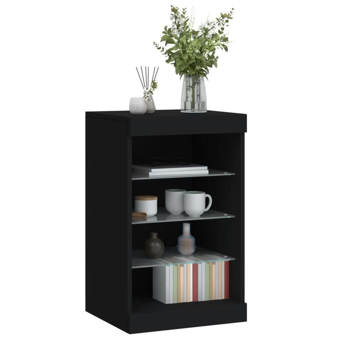 Servantă cu lumini LED, negru, 41x37x67 cm - WALTI WALTI