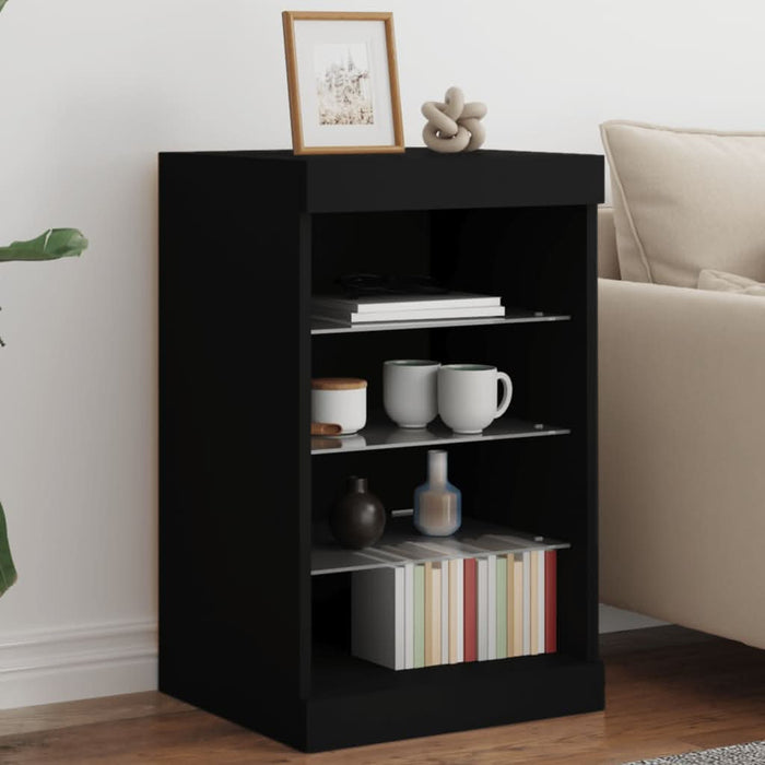 Servantă cu lumini LED, negru, 41x37x67 cm - WALTI WALTI