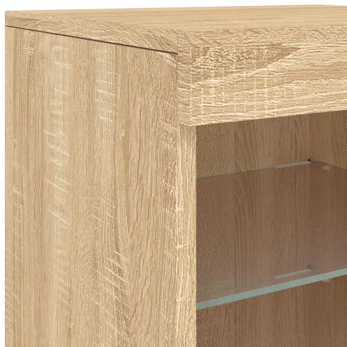 Servantă cu lumini LED, stejar sonoma, 41x37x67 cm - WALTI WALTI