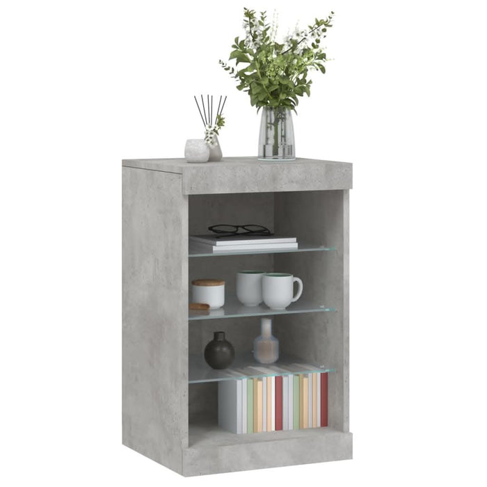 Servantă cu lumini LED, gri beton, 41x37x67 cm - WALTI WALTI