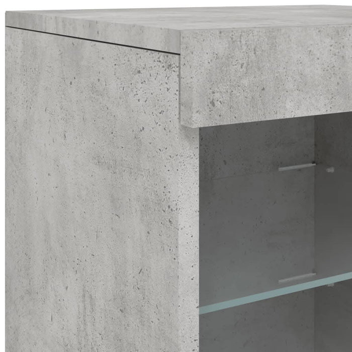 Servantă cu lumini LED, gri beton, 41x37x67 cm - WALTI WALTI