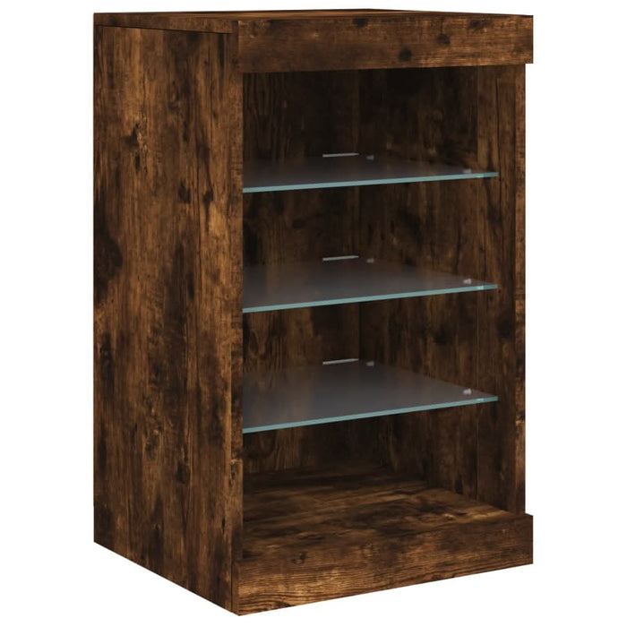 Servantă cu lumini LED, stejar fumuriu, 41x37x67 cm - WALTI WALTI