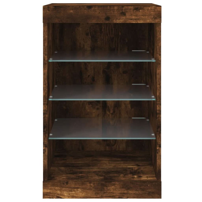 Servantă cu lumini LED, stejar fumuriu, 41x37x67 cm - WALTI WALTI