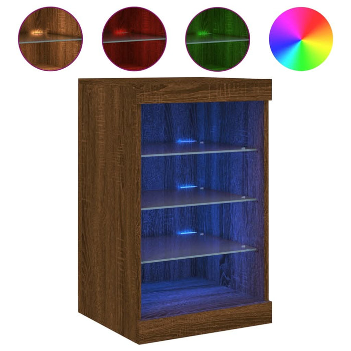 Servantă cu lumini LED, stejar maro, 41x37x67 cm - WALTI WALTI