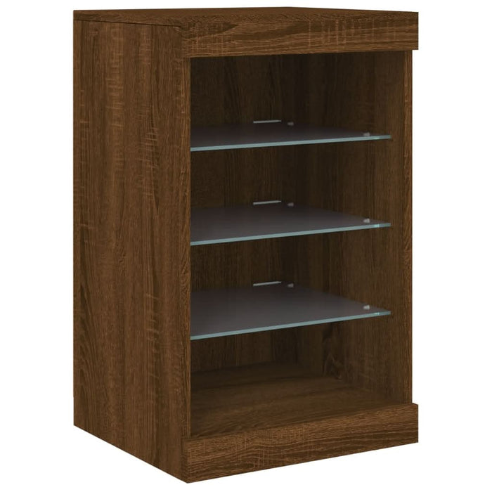 Servantă cu lumini LED, stejar maro, 41x37x67 cm - WALTI WALTI