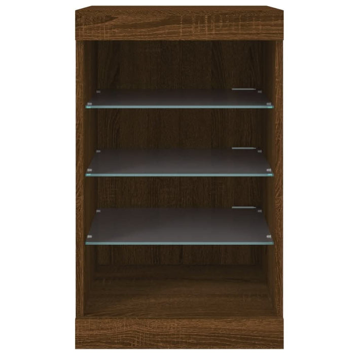 Servantă cu lumini LED, stejar maro, 41x37x67 cm - WALTI WALTI