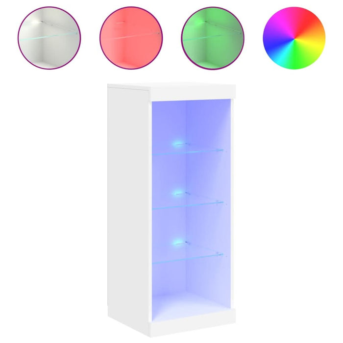 Servantă cu lumini LED, alb, 41x37x100 cm - WALTI WALTI