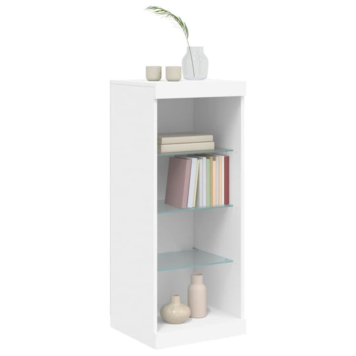 Servantă cu lumini LED, alb, 41x37x100 cm - WALTI WALTI