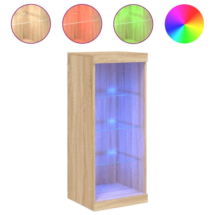 Servantă cu lumini LED, stejar sonoma, 41x37x100 cm - WALTI WALTI
