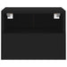 Comode TV de perete, 2 buc., negru, 40x30x30 cm, lemn prelucrat - WALTI WALTI