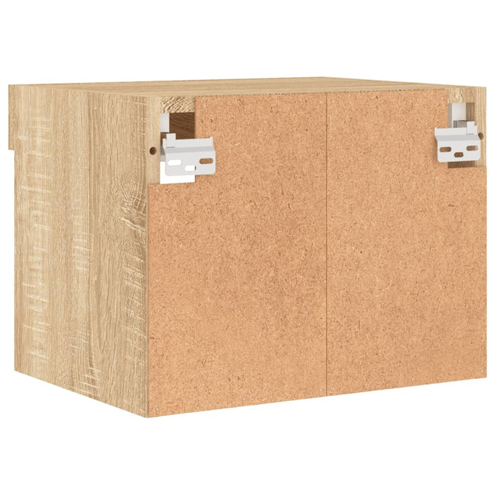 Noptiere cu lumini LED montate pe perete, 2 buc., stejar sonoma - WALTI WALTI