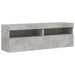 Comode TV de perete cu lumini LED 2 buc. gri beton 60x30x40 cm - WALTI WALTI
