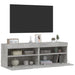 Comode TV de perete cu lumini LED 2 buc. gri beton 60x30x40 cm - WALTI WALTI