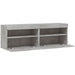 Comode TV de perete cu lumini LED 2 buc. gri beton 60x30x40 cm - WALTI WALTI