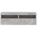 Comode TV de perete cu lumini LED 2 buc. gri beton 60x30x40 cm - WALTI WALTI