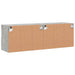 Comode TV de perete cu lumini LED 2 buc. gri beton 60x30x40 cm - WALTI WALTI