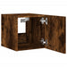 Comodă TV de perete cu lumini LED, stejar fumuriu, 30,5x35x30cm - WALTI WALTI