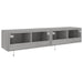 Comodă TV de perete cu LED, 2 buc, gri sonoma, 80x35x31 cm - WALTI WALTI